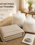 Pouf en lin et coton