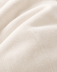 Pouf velours écru