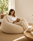 Pouf en lin et coton