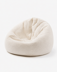 Pouf velours écru