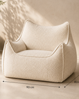 Pouf beige structuré
