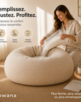 Pouf en lin et coton