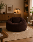 Pouf côtelé moka