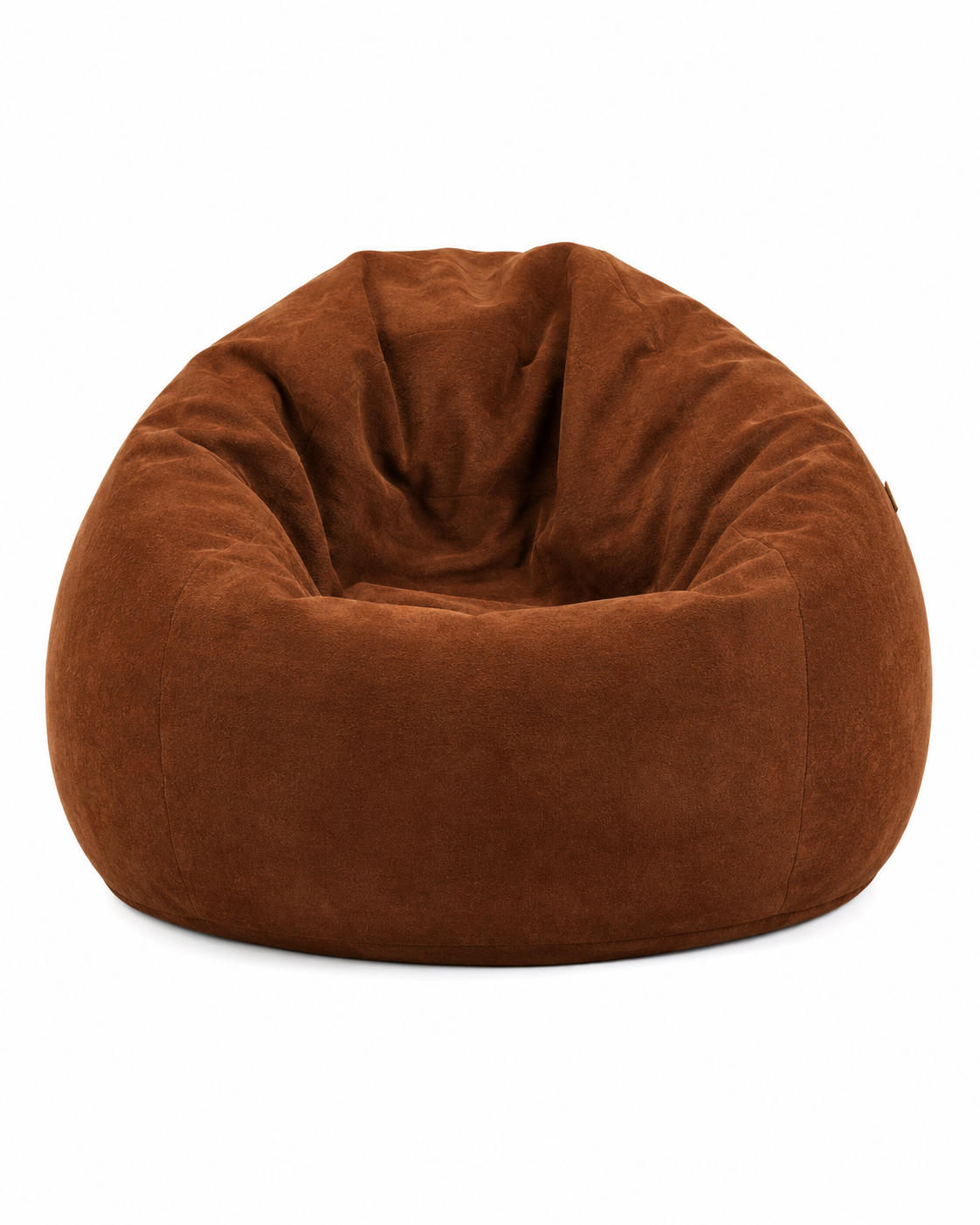 Pouf velours écru
