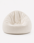 Pouf velours écru