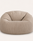 Pouf côtelé moka