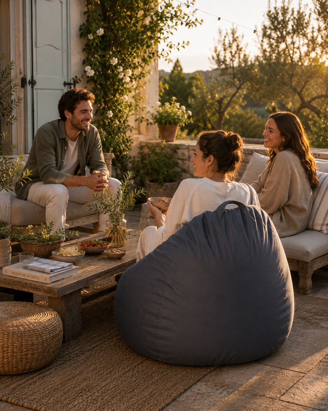 Pouf d'extérieur imperméable — Confort personnalisé