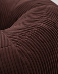 Pouf côtelé moka
